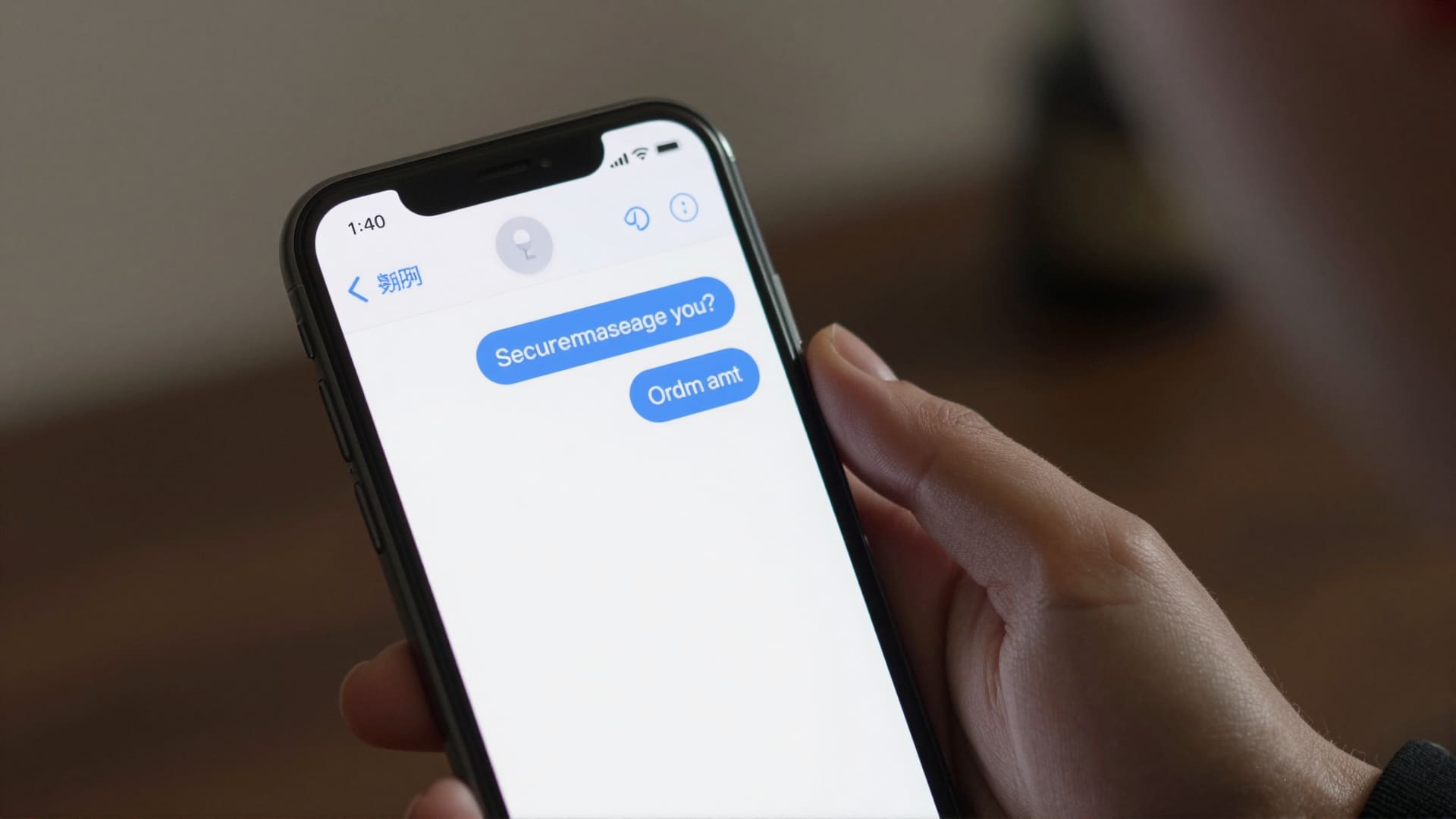 Secure messaging on a smartphone
