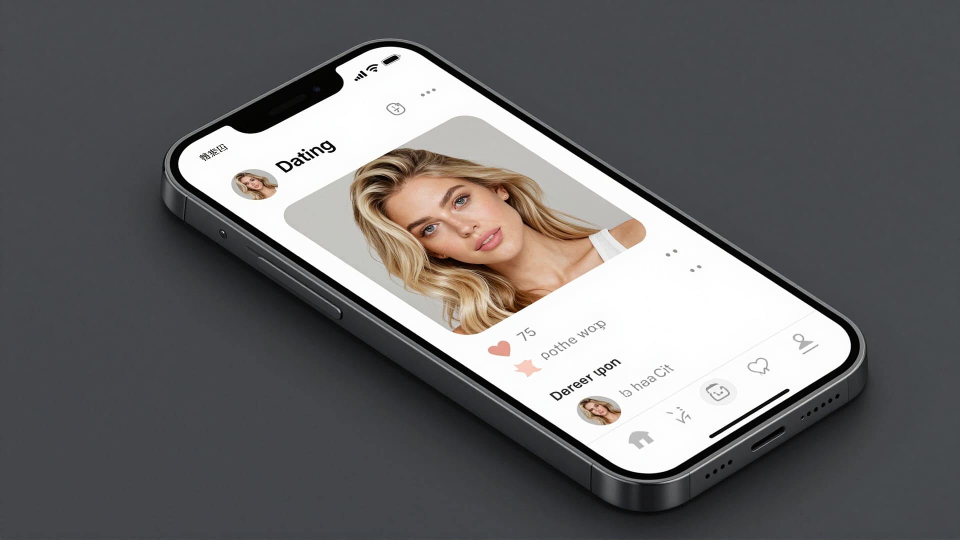 Escort profile on a smartphone screen