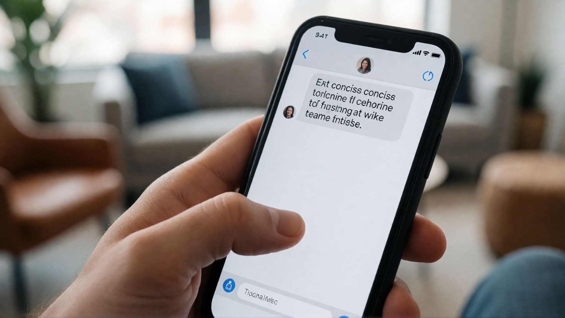 Typing a clear first message for a short notice request